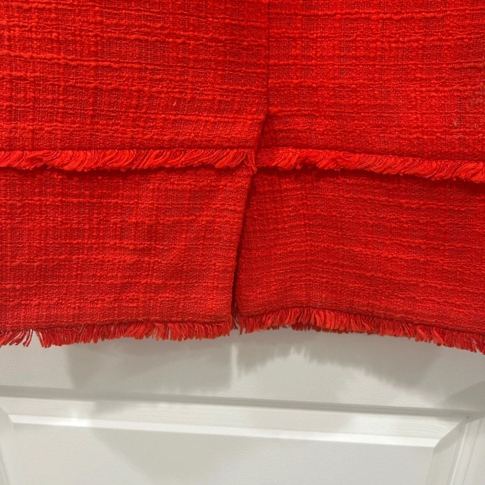 J. Crew Red Fringe Mini Dress